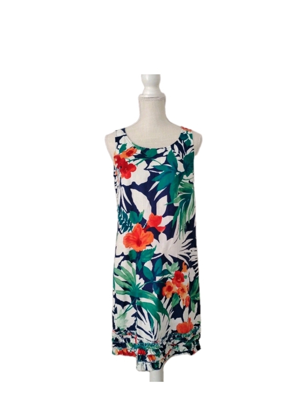 Tommy Bahama Sleeveless Linen Shift Dress Tropical Women's Size S/P